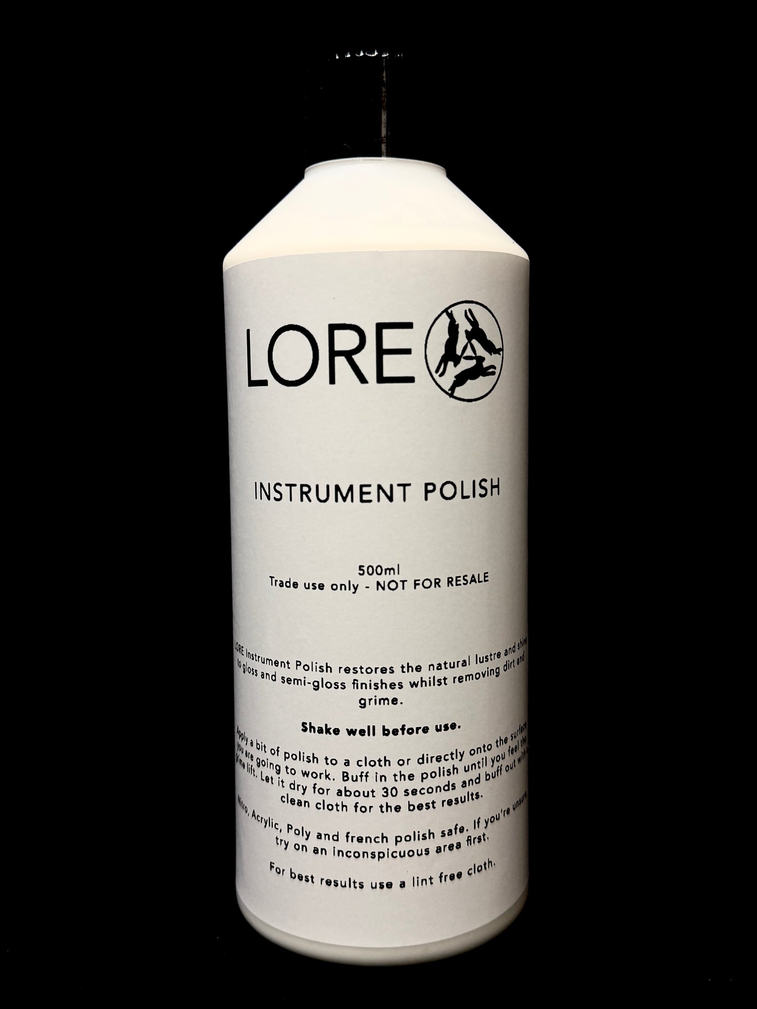 LORE Instrument Polish 500ml – trade size petroleum-free guitar polish by Moorland Distribution
