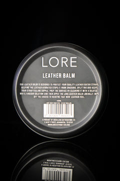 LORE Leather Balm 100ml – long-lasting leather care for guitar straps and cases