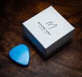 Blue turquoise natural stone guitar pick – Moorland Distribution